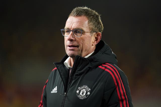 Ralf Rangnick wants Manchester United to maintain their momentum against Watford (Mike Egerton/PA)