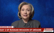 Hillary Clinton blames Trump for ‘giving aid and comfort’ to Putin before Ukraine invasion