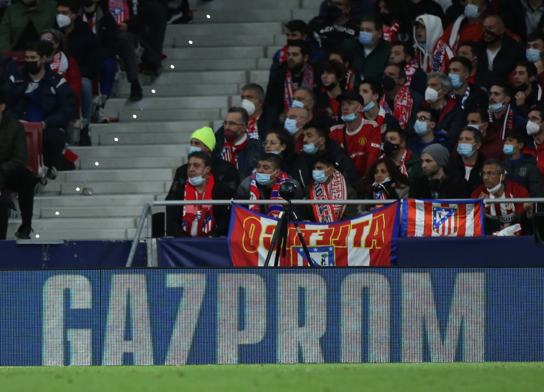 The Gazprom logo has been a regular sight at Champions League matches across Europe over recent years (Isabel Infantes/PA)
