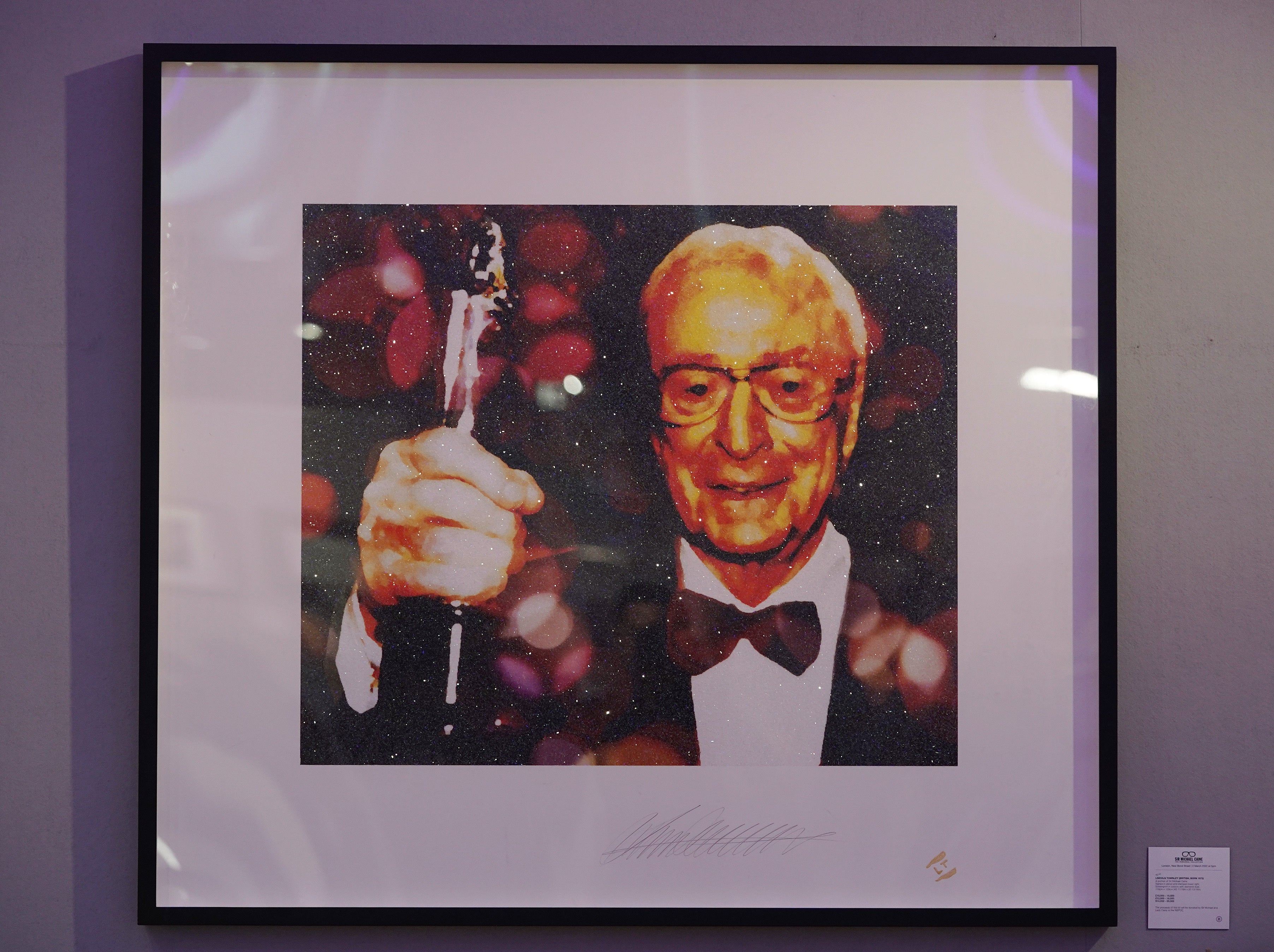 A portrait of Sir Michael Caine by artist Lincoln Townley (Yui Mok/PA)