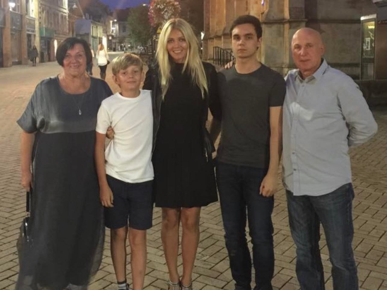 Natasha Kucherova (middle) with her Ukranian parents and children