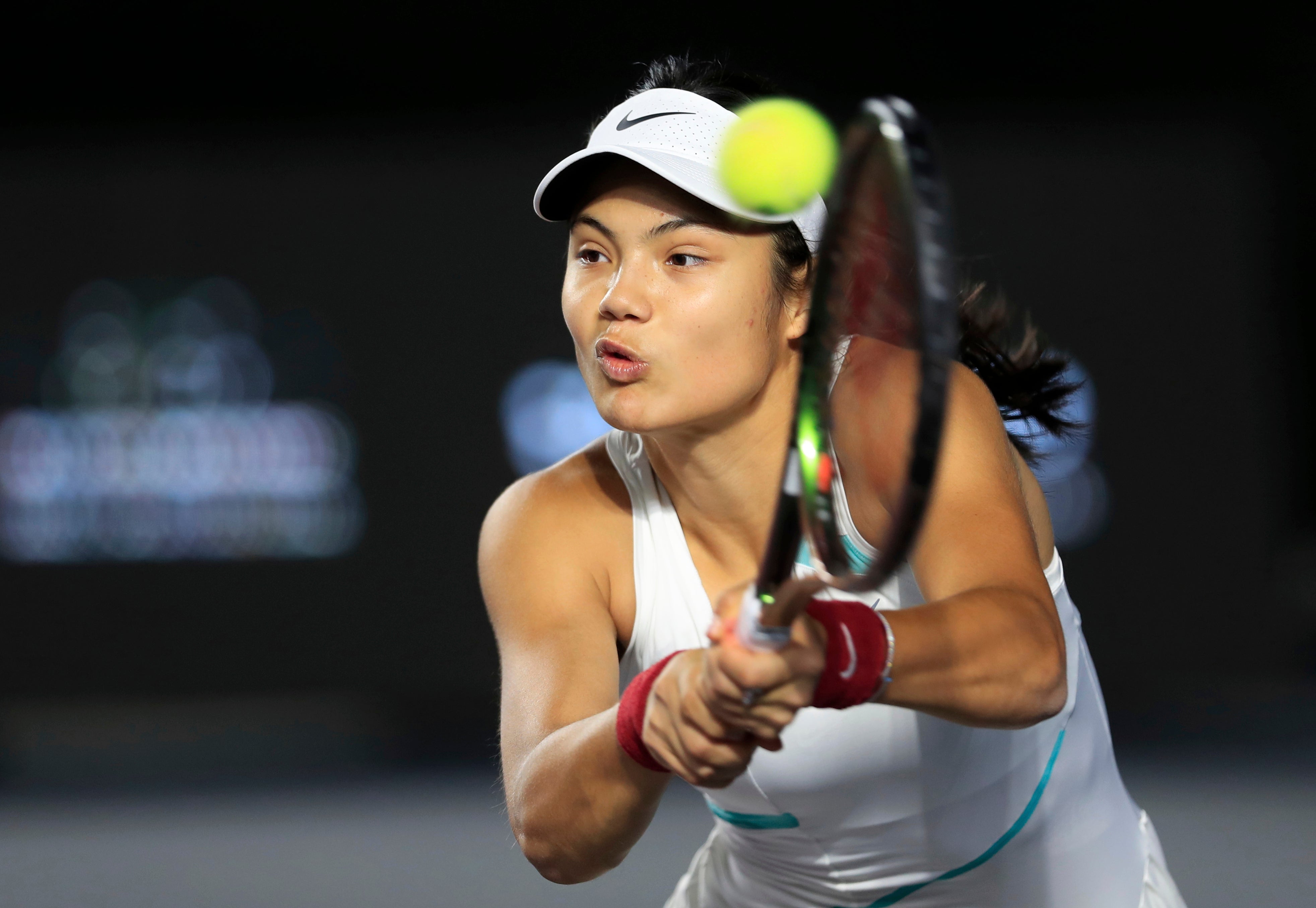 Emma Raducanu suffered an injury during her first-round match in Guadalajara (Refugio Ruiz/AP)