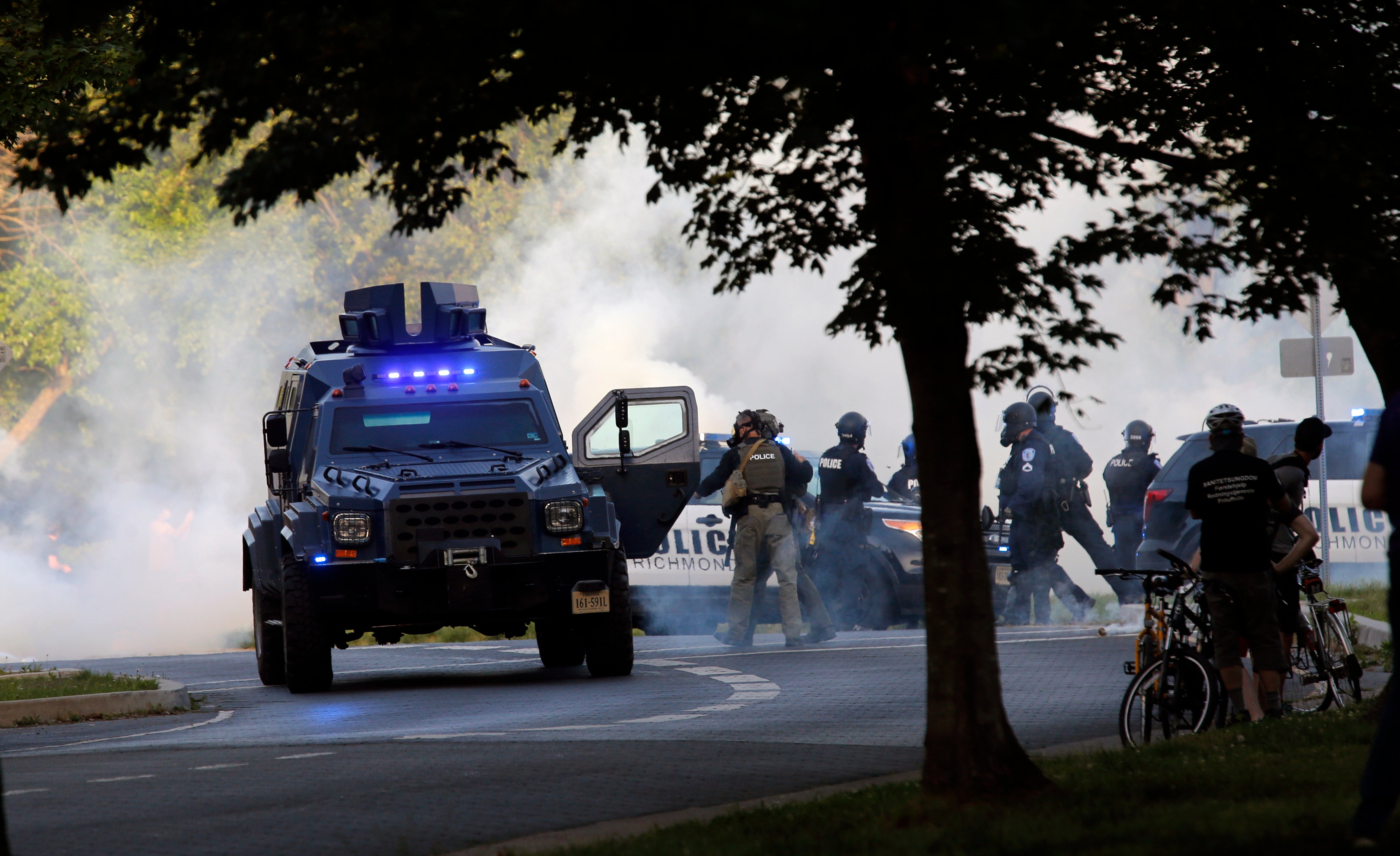 Protesters-Tear Gas