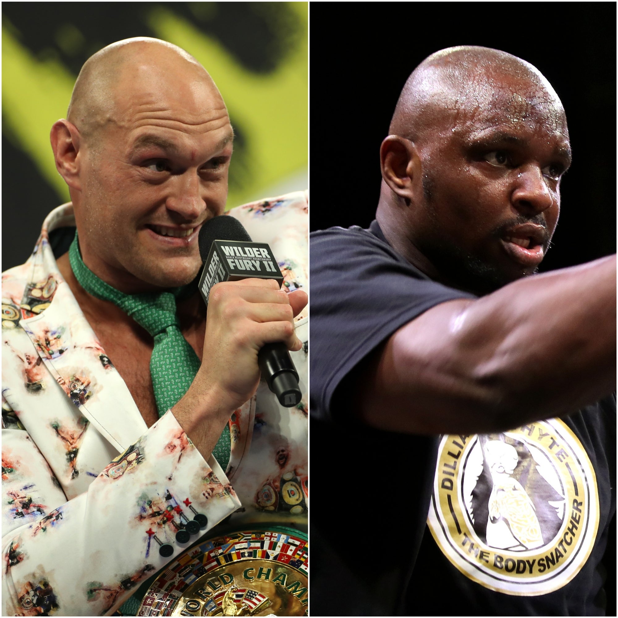 Tyson Fury and Dillian Whyte will meet at Wembley Stadium (PA)