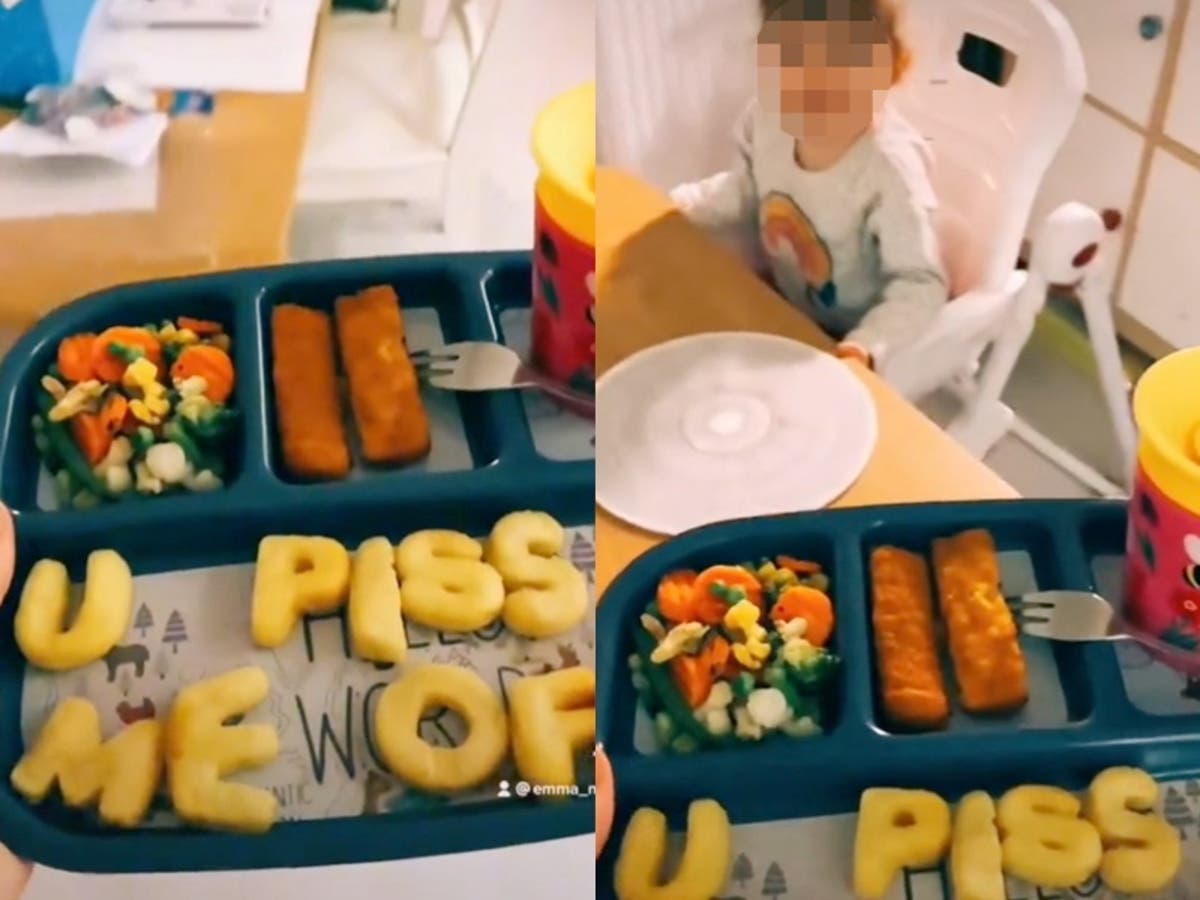 Mother&rsquo;s &lsquo;mean&rsquo; message to toddler spelled out in food sparks debate