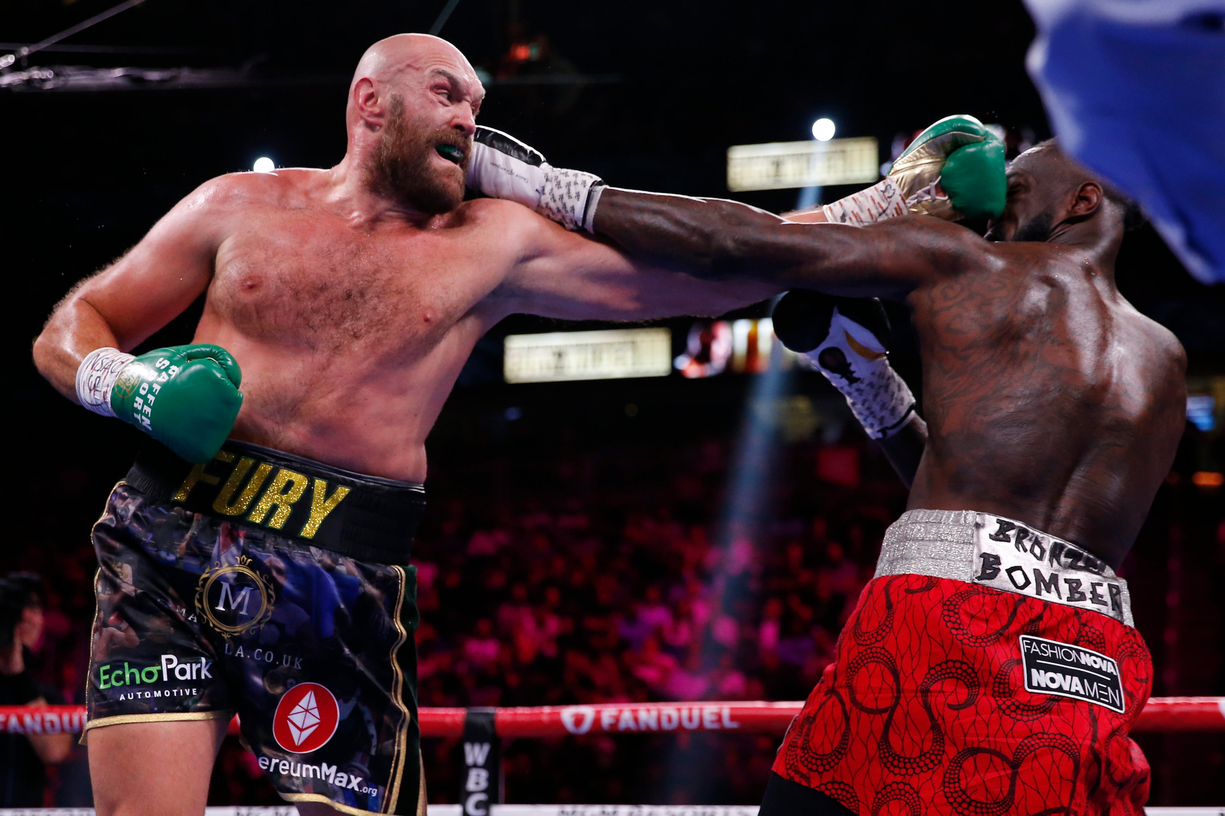 Tyson Fury (left) knocked out Deontay Wilder in their second and third meetings