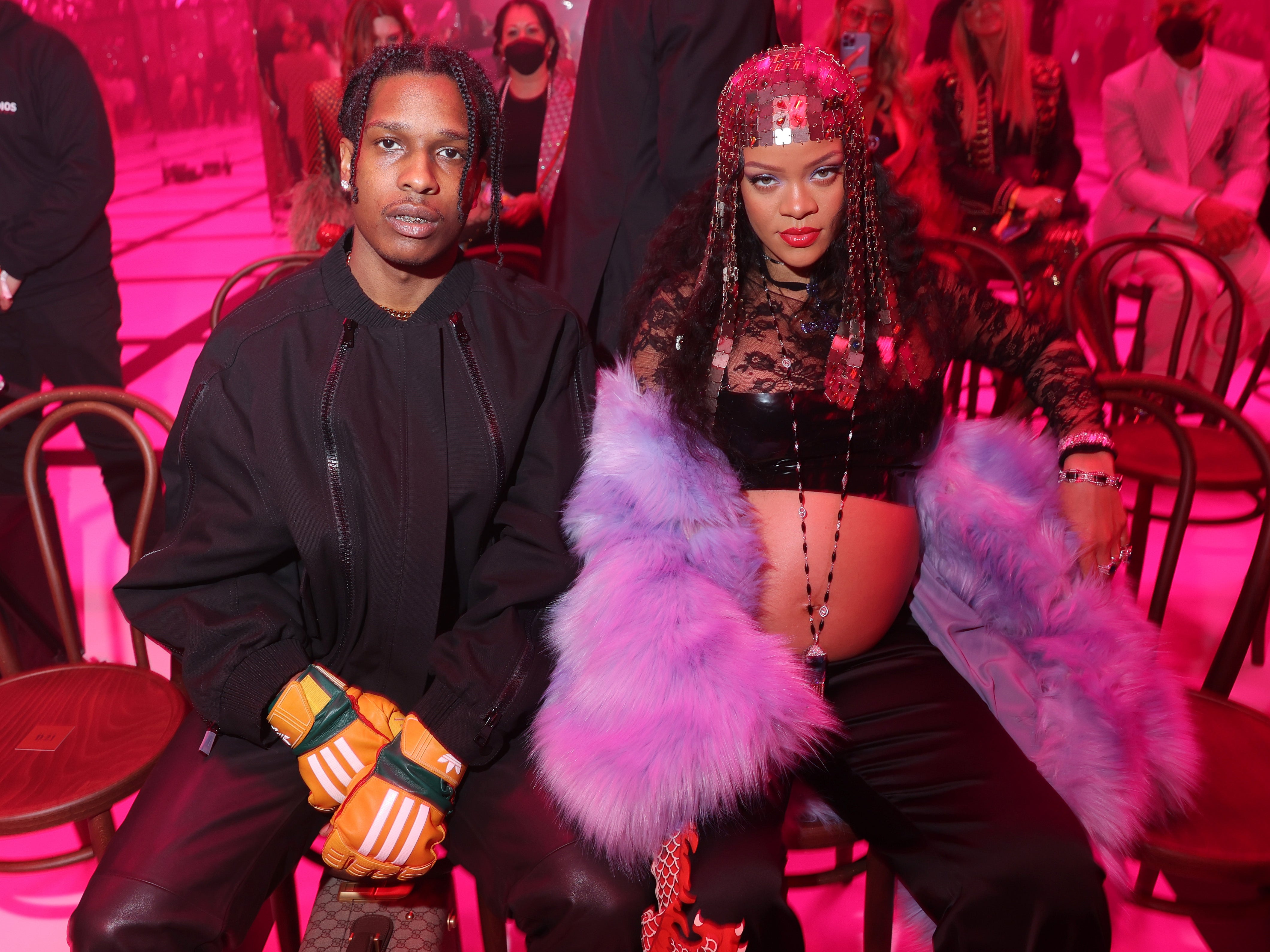 Rihanna attends Gucci show with A$AP Rocky