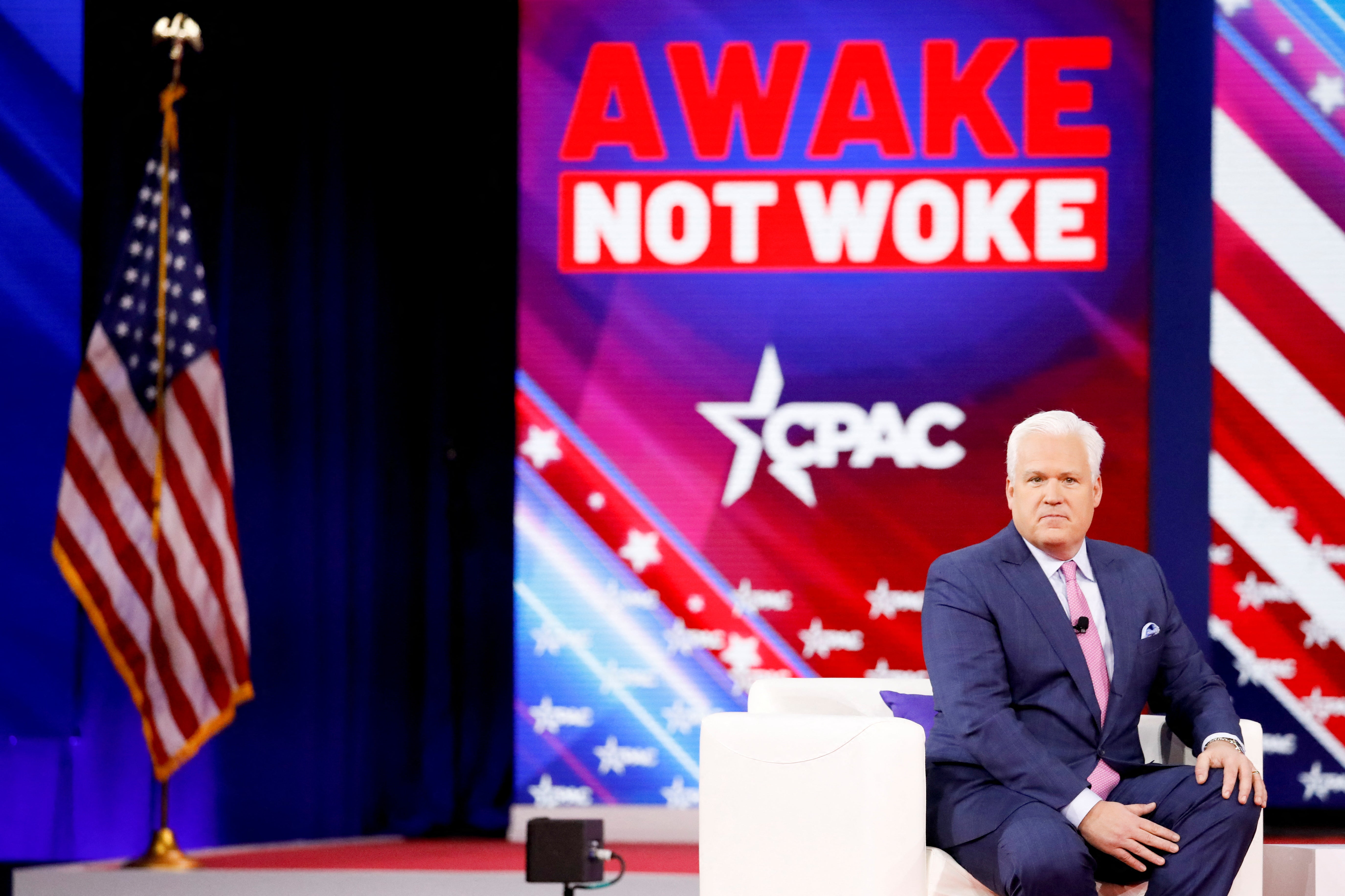 Matt Schlapp, Chairman of the American Conservative Union, looks on as he takes part in a panel discussion at the Conservative Political Action Conference (CPAC) in Orlando, Florida, U.S. February 25, 2022. REUTERS/Marco Bello
