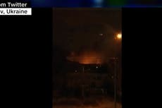 Kyiv army base attacked as fighting reaches Ukraine capital, military says