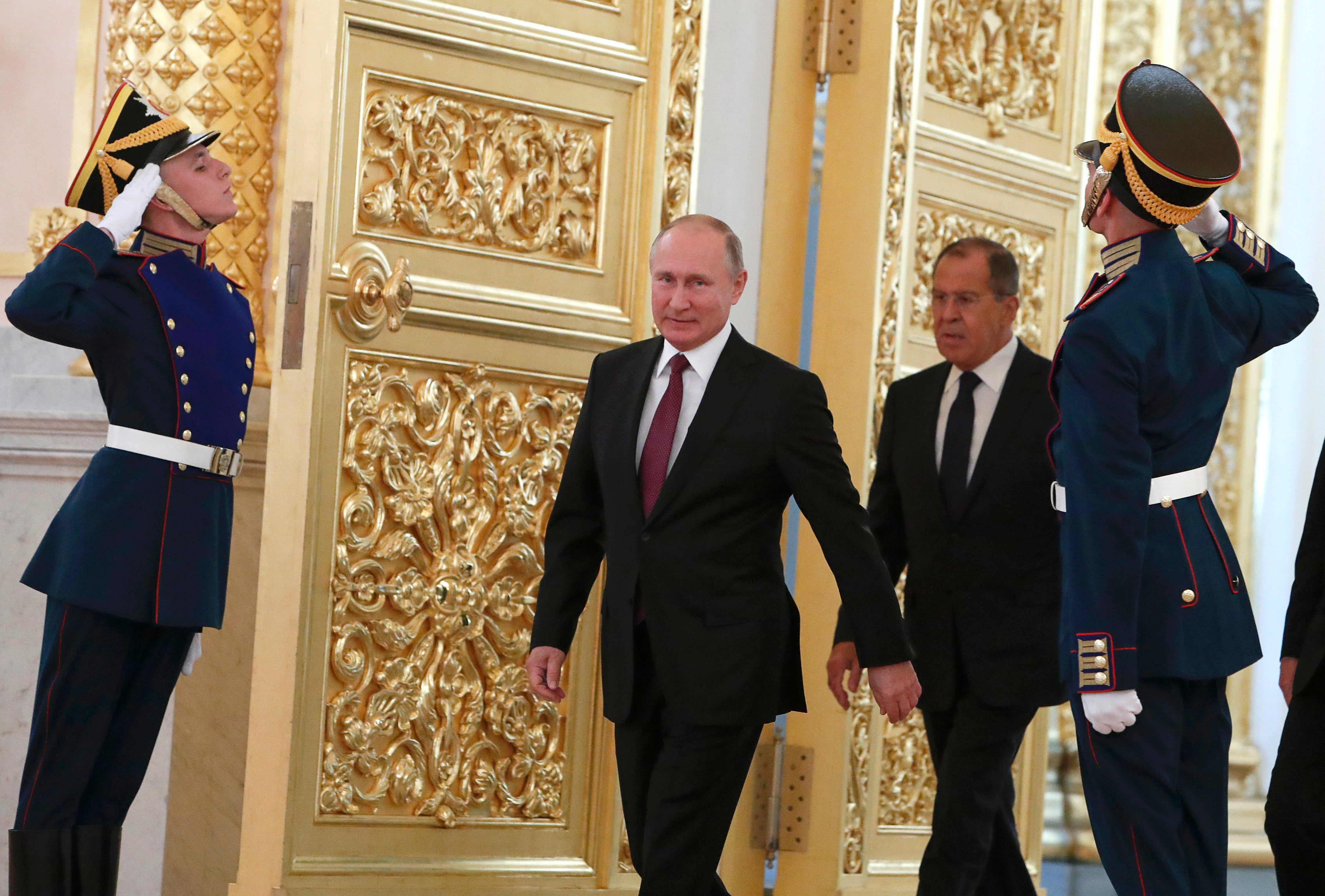 Sanctions have been imposed on Kremlin officials including Vladimir Putin and Sergei Lavrov