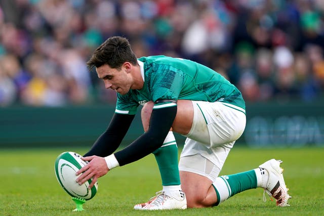 <p>Joey Carbery, pictured, has retained Ireland’s fly-half role ahead of captain Johnny Sexton (Brian Lawless/PA)</p>