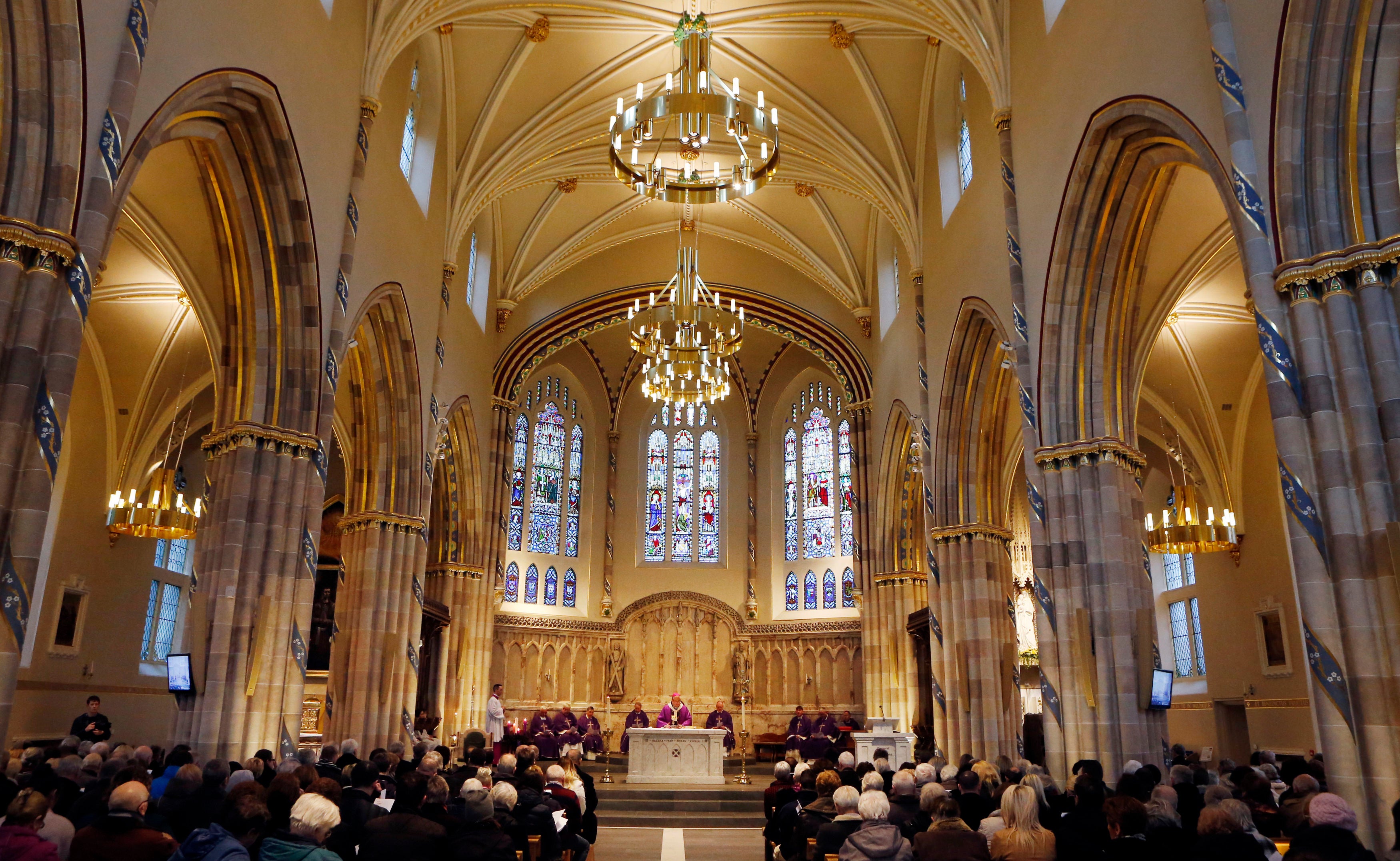 The new archbishop was installed in a ceremony in Glasgow’s St Andrew’s Cathedral (Danny Lawson/PA)
