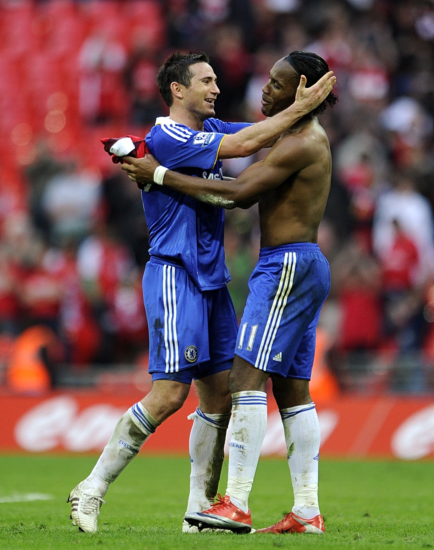 Frank Lampard, left, and Didier Drogba previously held the record (Rebecca Naden/PA)