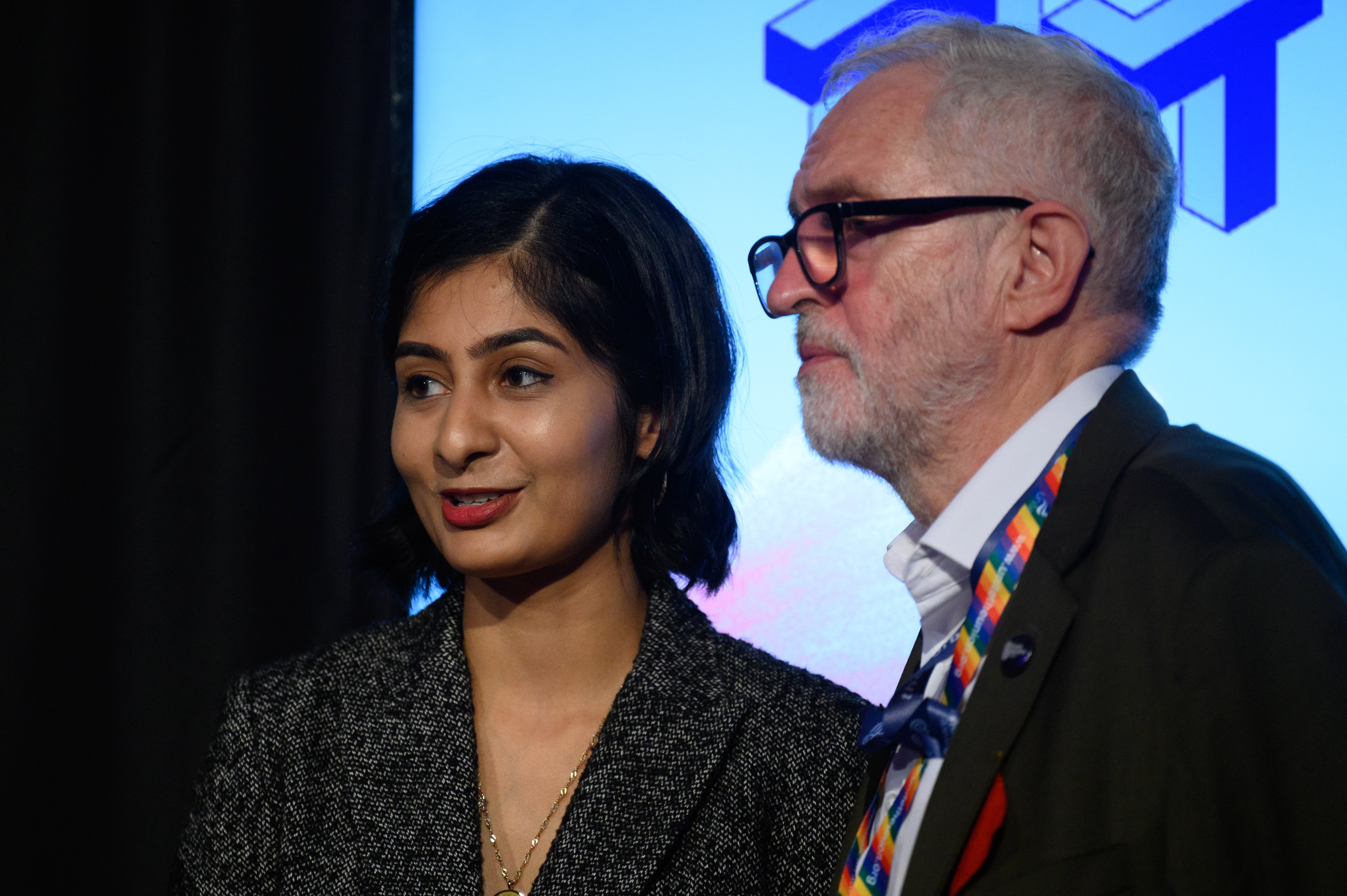 Zarah Sultana MP with Jeremy Corbyn at the 2021 Labour party conference. Both politicians were signatories to a controversial Stop the War statement on Ukraine