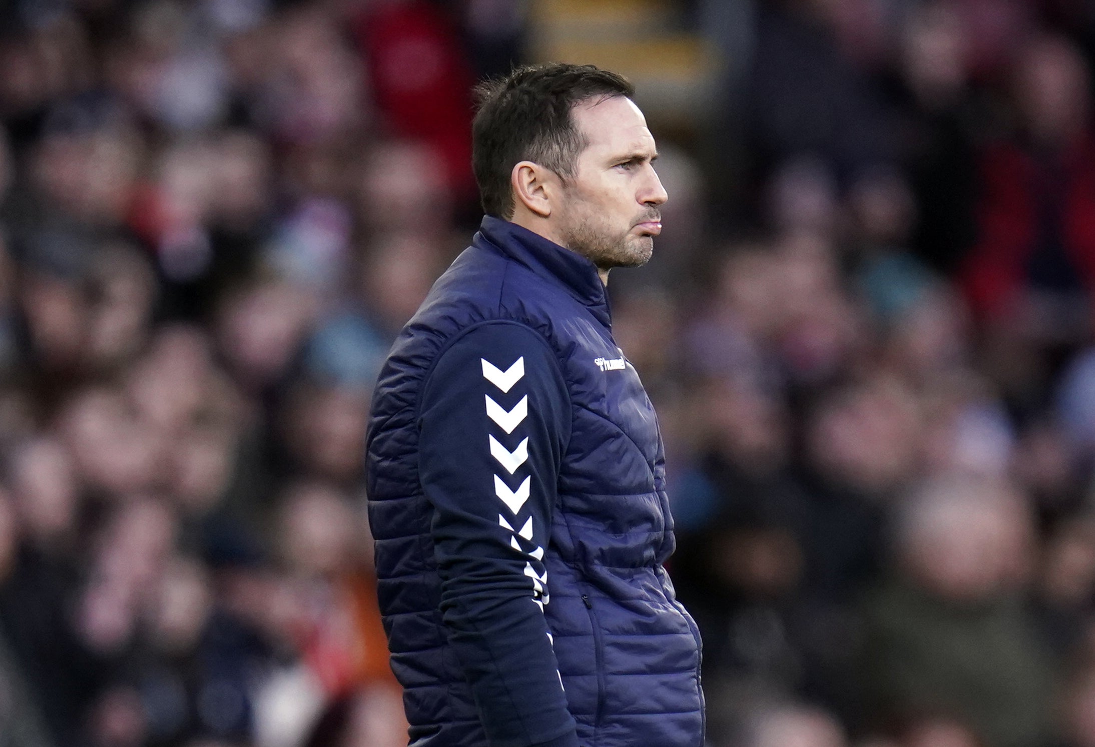 Frank Lampard was furious with VAR official Chris Kavanagh after being denied a late penalty against Manchester City