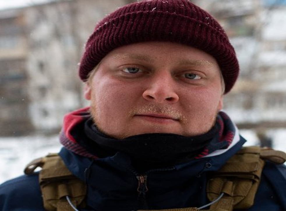 <p>Journalist Emil Filtenborg was shot several times in the legs on Saturday while covering the Ukraine war</p>
