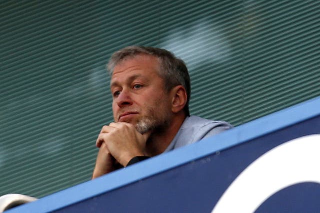 <p>Roman Abramovich’s views on Ukraine were reflected in a Chelsea statement, according to head coach Thomas Tuchel (Jed Leicester/PA)</p>