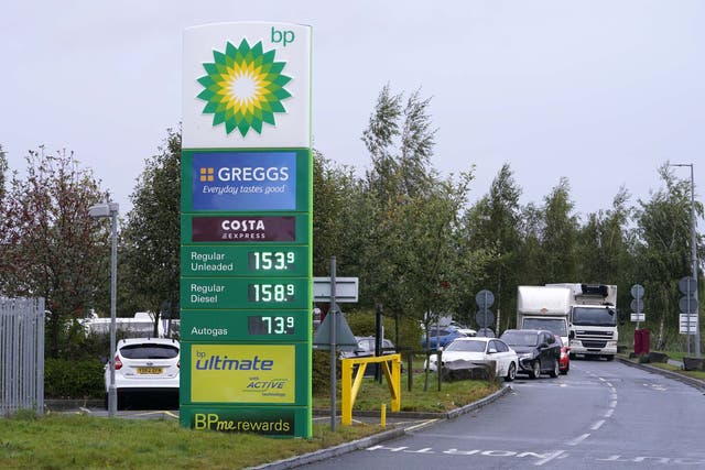 A BP service station in Wetherby near Leeds (Danny Lawson/PA)
