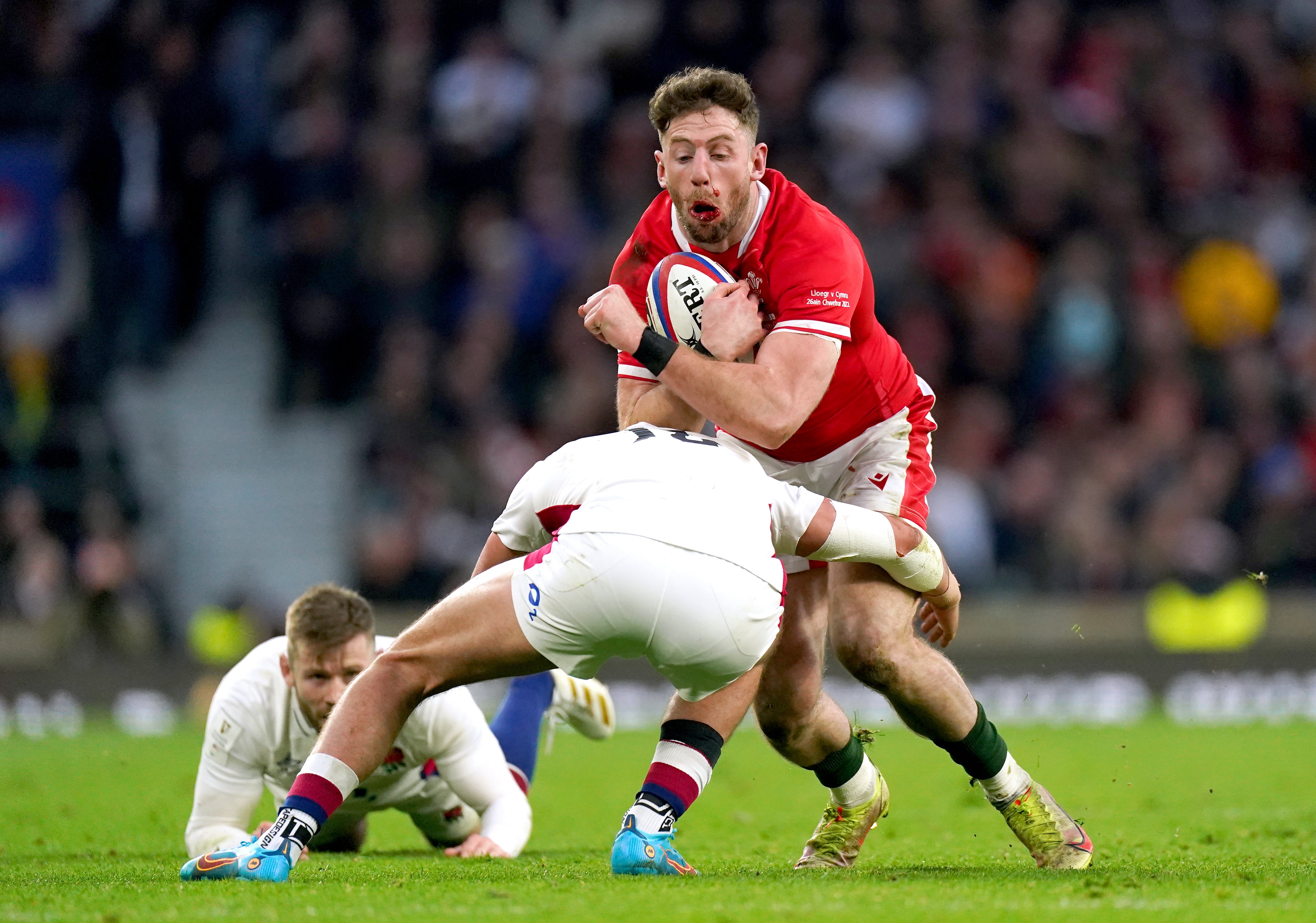 Alex Cuthbert carried hard throughout the defeat to England at Twickenham