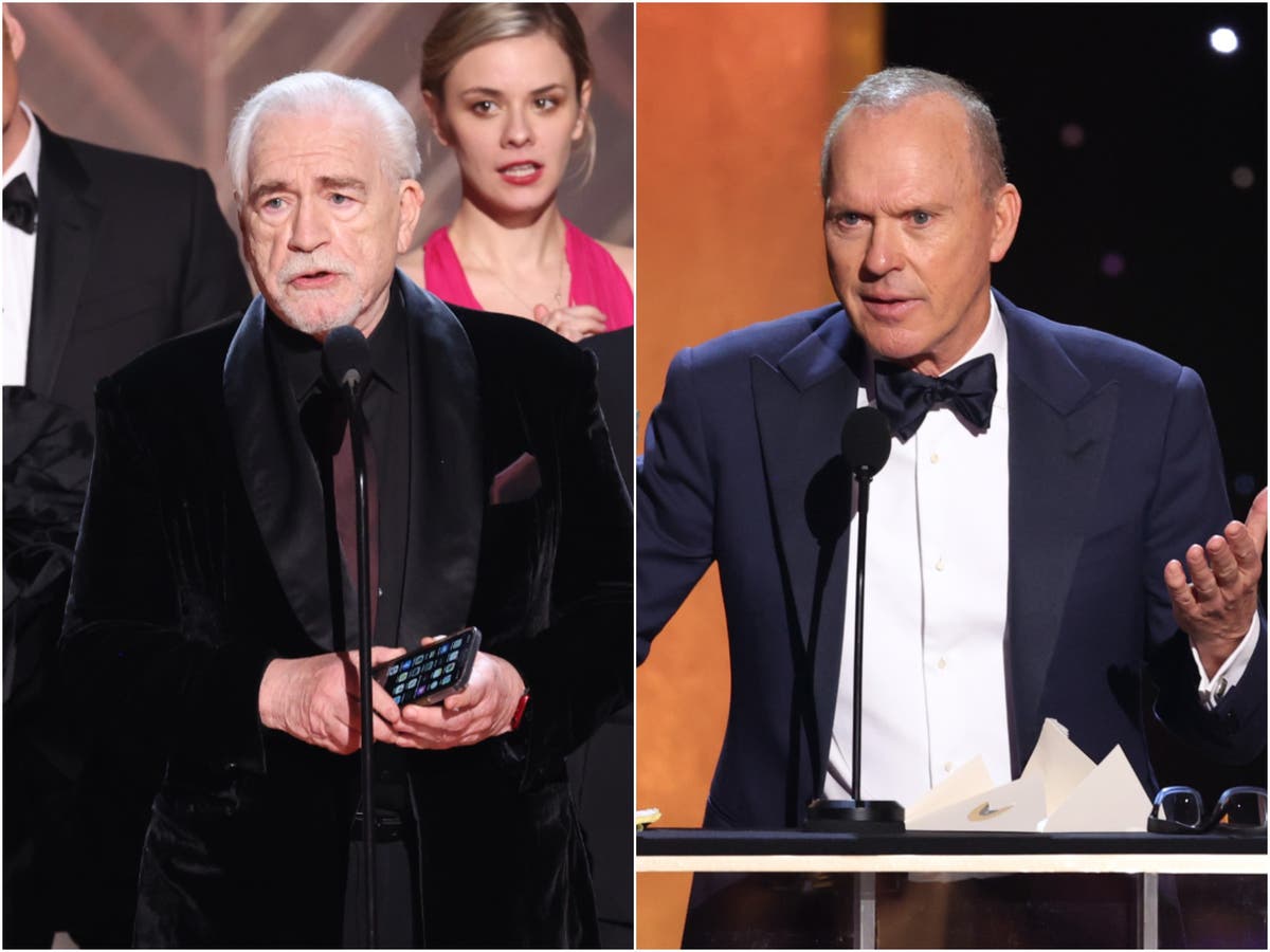 SAG Awards: Michael Keaton and Brian Cox give impassioned messages of support for Ukraine
