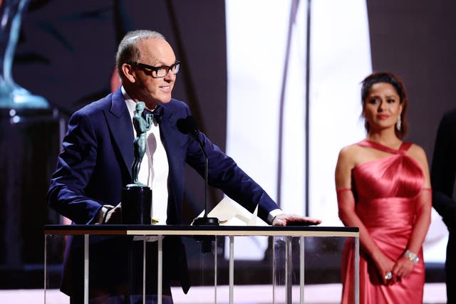 <p>Michael Keaton won the award for outstanding performance by a male actor in a television movie or limited series for ‘Dopesick’ </p>