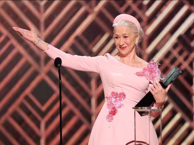 <p>Dame Helen Mirren received the SAG lifetime achievement award for her contributions to film and television</p>
