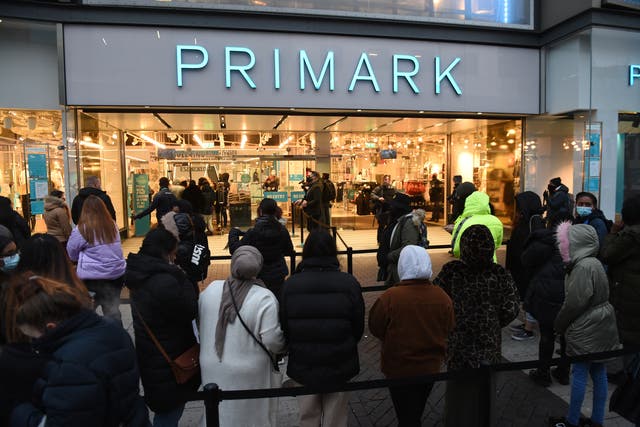 Primark sales jumped over the past few months (Jacob King/PA)