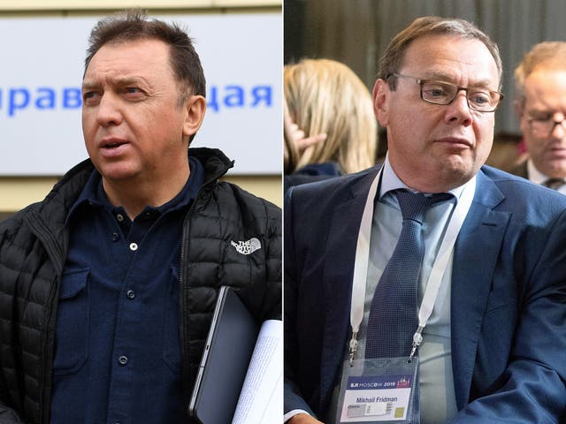 <p>Oleg Deripaska (left) and Mikhail Fridman, Russia’s top businessmen, have spoken against the invasion of Ukraine</p>