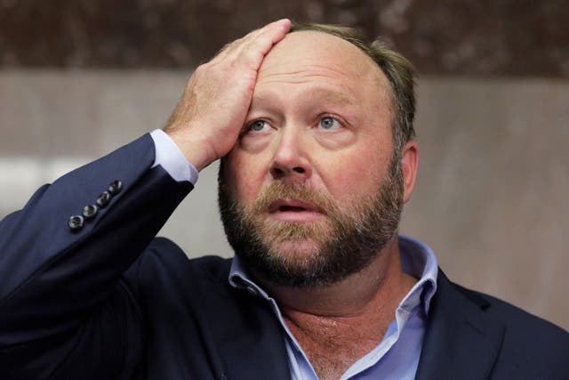 <p>InfoWars host Alex Jones failed to appear for his deposition for a second day </p>