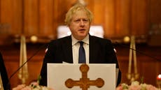 Vladimir Putin needs to ‘withdraw his war machine’ from Ukraine, Boris Johnson says