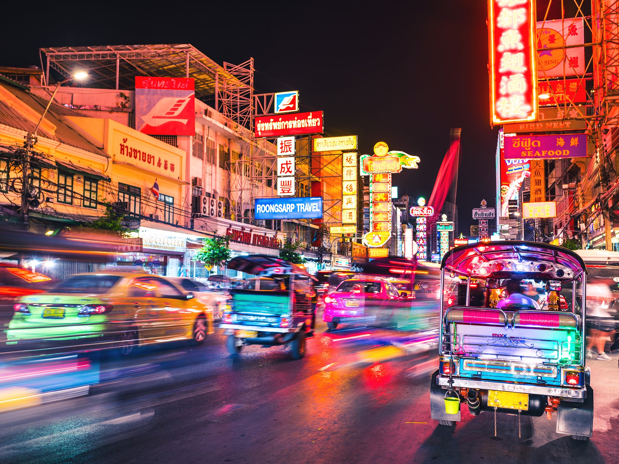 The bright lights of bustling Bangkok