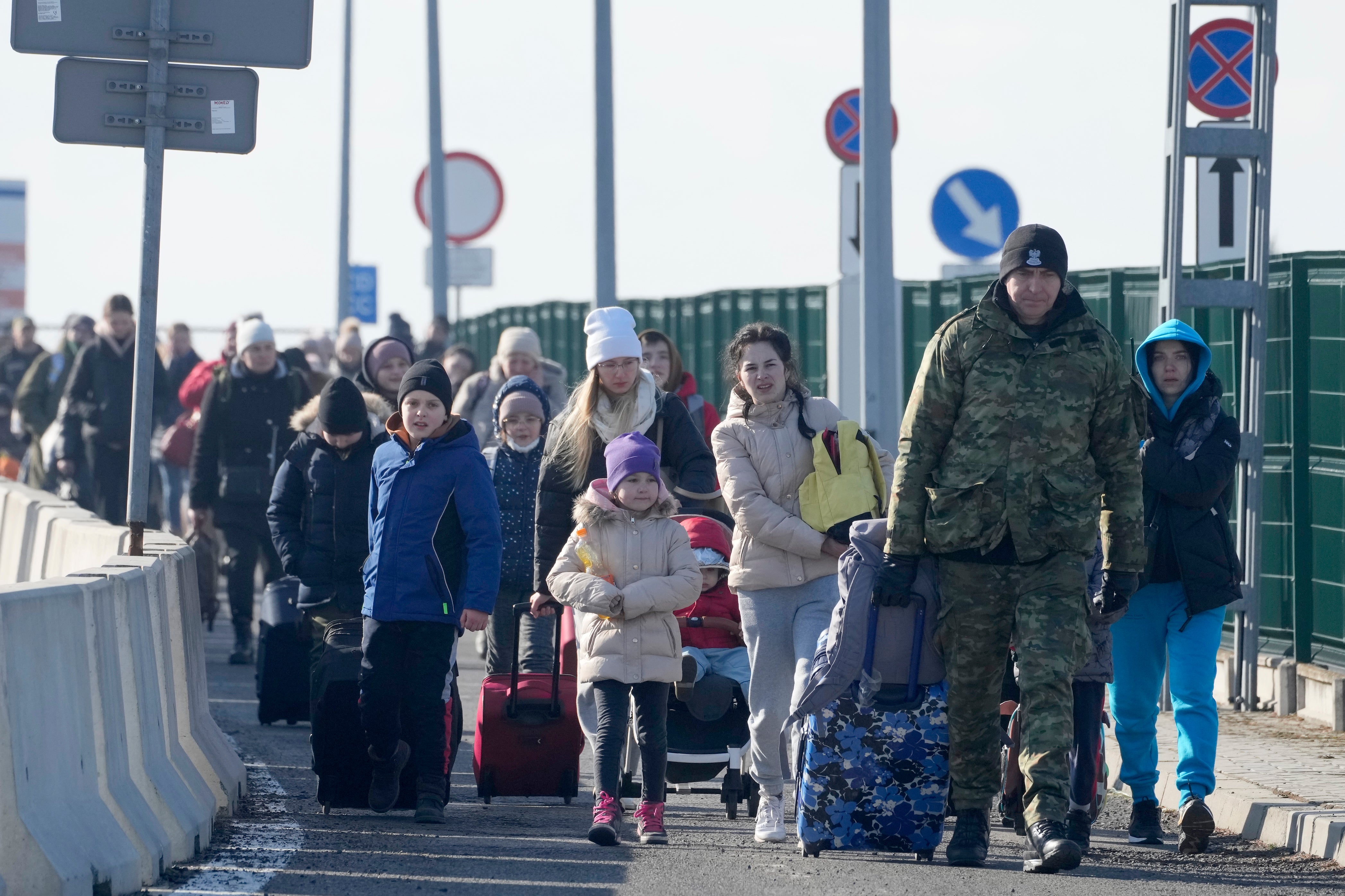 520,000 refugees from Ukraine have now fled to neighbouring countries, the UN says (Czarek Sokolowski/AP)