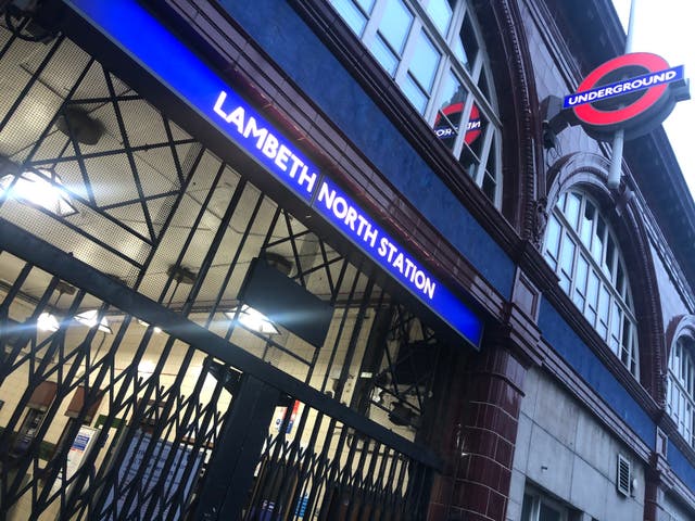 <p>Lambeth North station, one of hundreds of Tube stations closed by the strike</p>