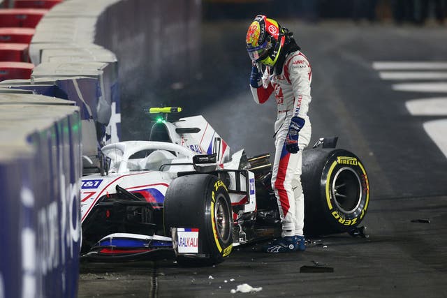 <p>Mick Schumacher was one of several drivers to crash into the walls last season </p>
