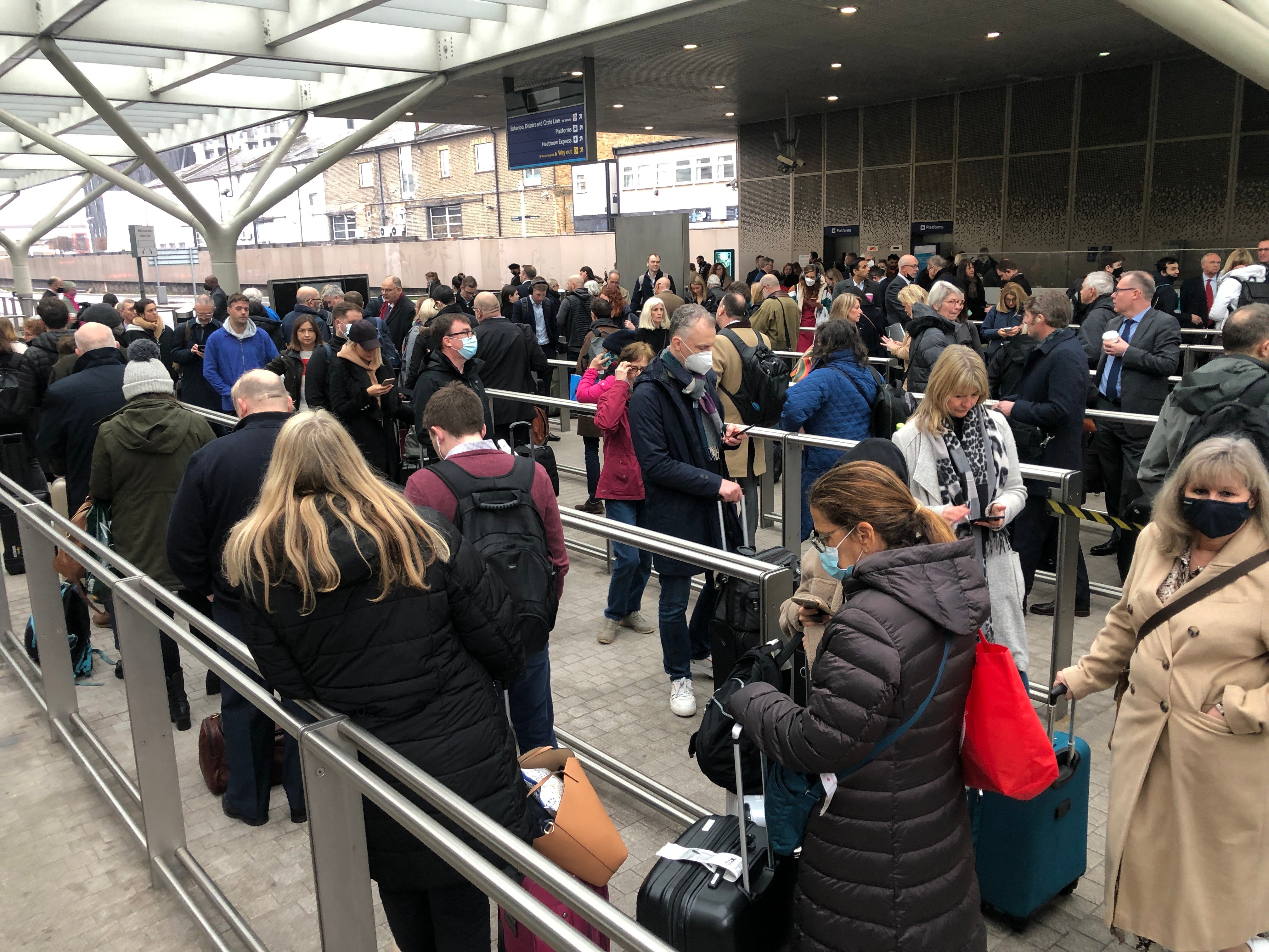 This morning’s taxi queue at Paddington Station