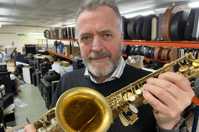 Four saxophones that belong to British jazz musician Peter King are going under the hammer (Gardiner Houlgate/PA)