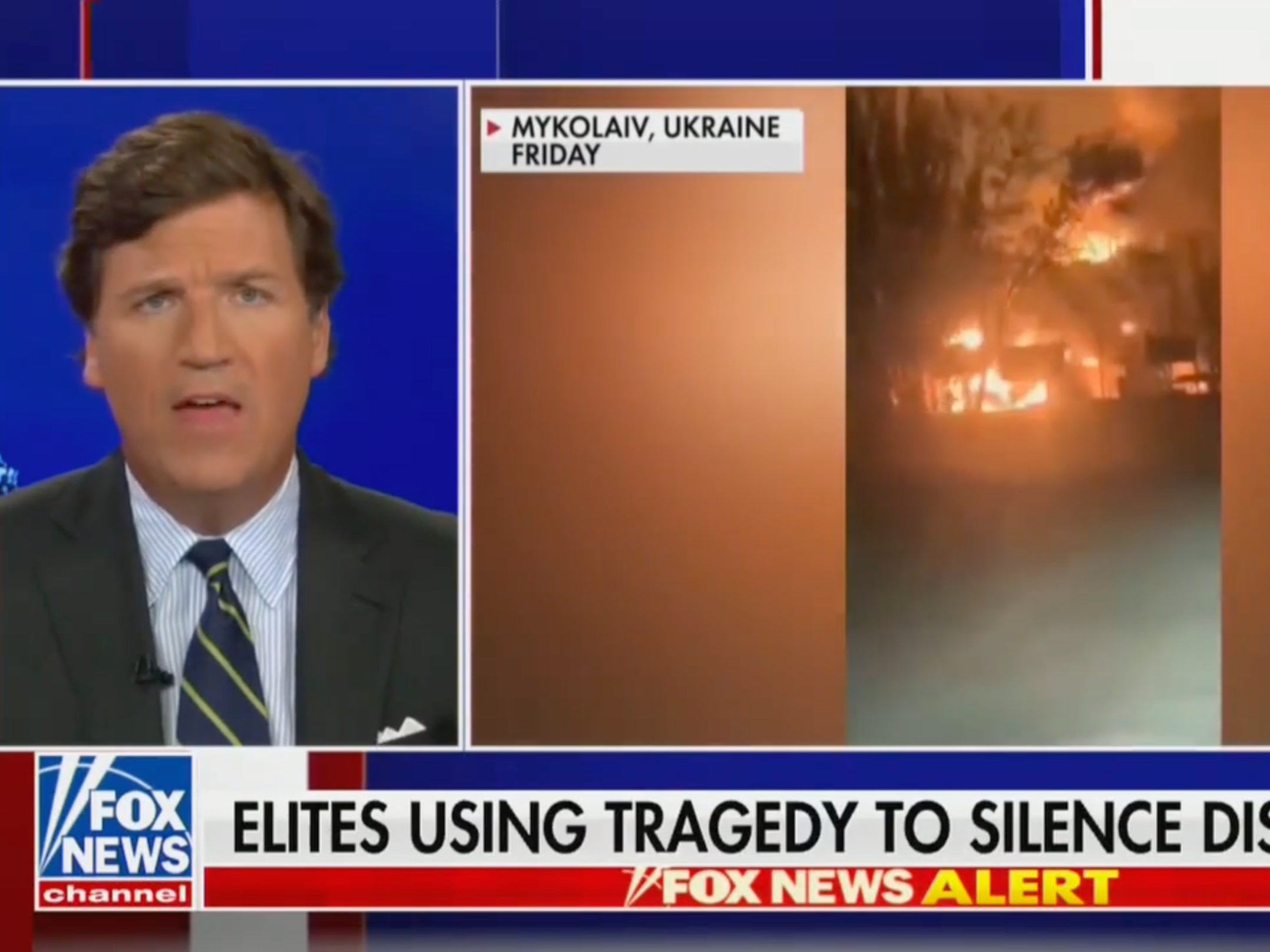 Tucker Carlson claimed ‘elites’ and US allies of censoring ‘opinion’ on Ukraine war