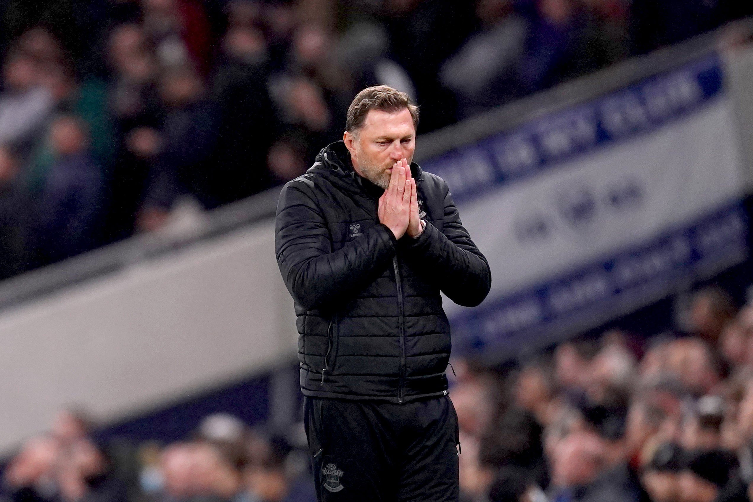 Southampton manager Ralph Hasenhuttl admits the invasion of Ukraine has left him struggling to concentrate on his job (John Walton/PA)