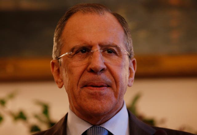 Sergei Lavrov was the subject of a mass walkout (Jonathan Brady/PA)