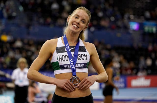 Keely Hodgkinson took silver at last weekend’s UK Athletics Indoor Championships (Martin Rickett/PA)