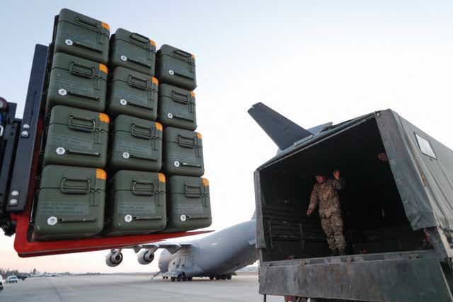 <p>Lithuania's military aid including Stinger anti-aircraft missiles, delivered as part of the security support package for Ukraine</p>