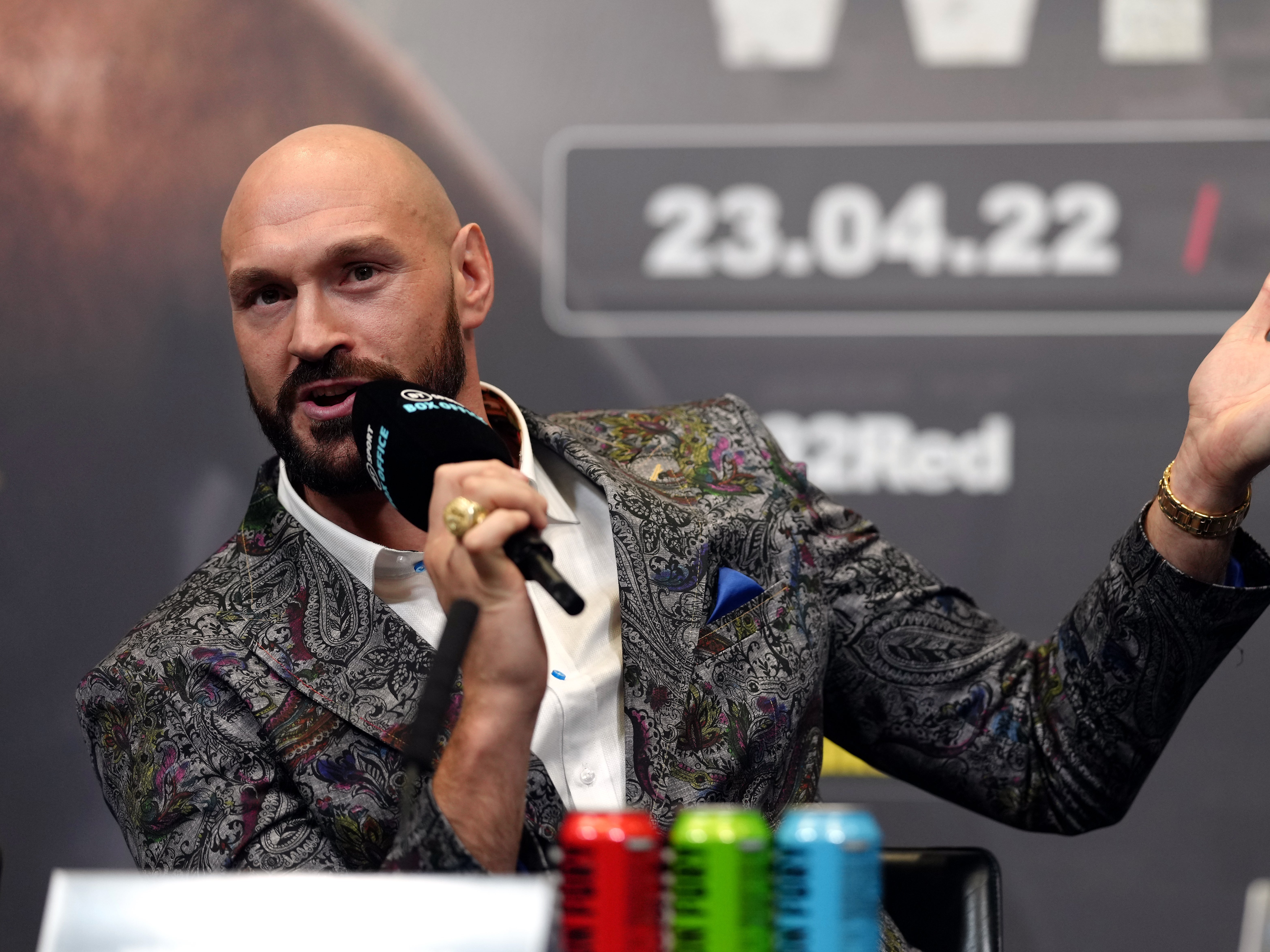 Tyson Fury, pictured, will defend his WBC heavyweight title next month against Dillian Whyte