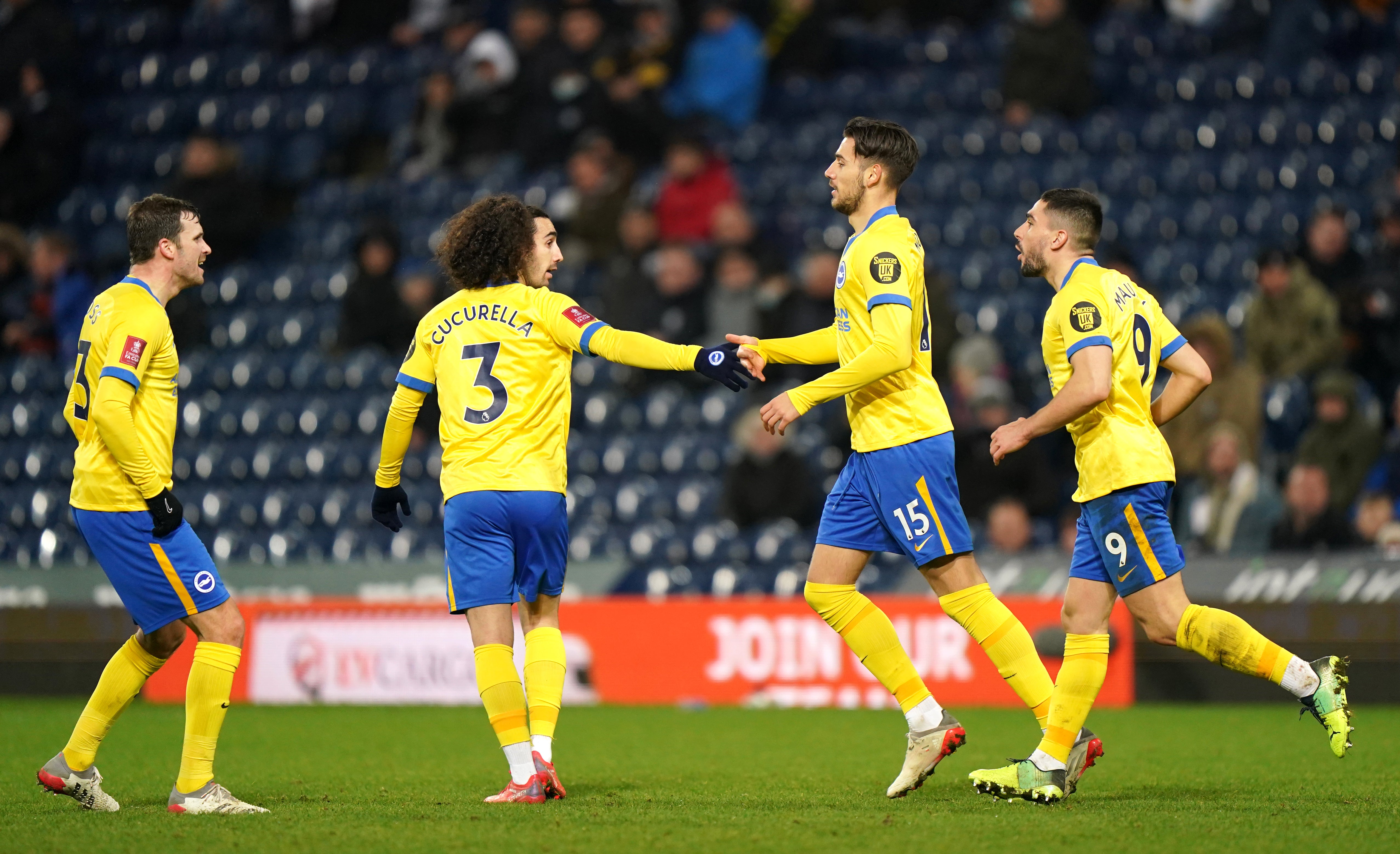 Brighton will wear yellow and blue at Newcastle this weekend (Tim Goode/PA)