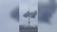 Ukraine-Russia news – live: Moscow tells residents to leave Kyiv as Putin’s forces drop bomb near TV tower