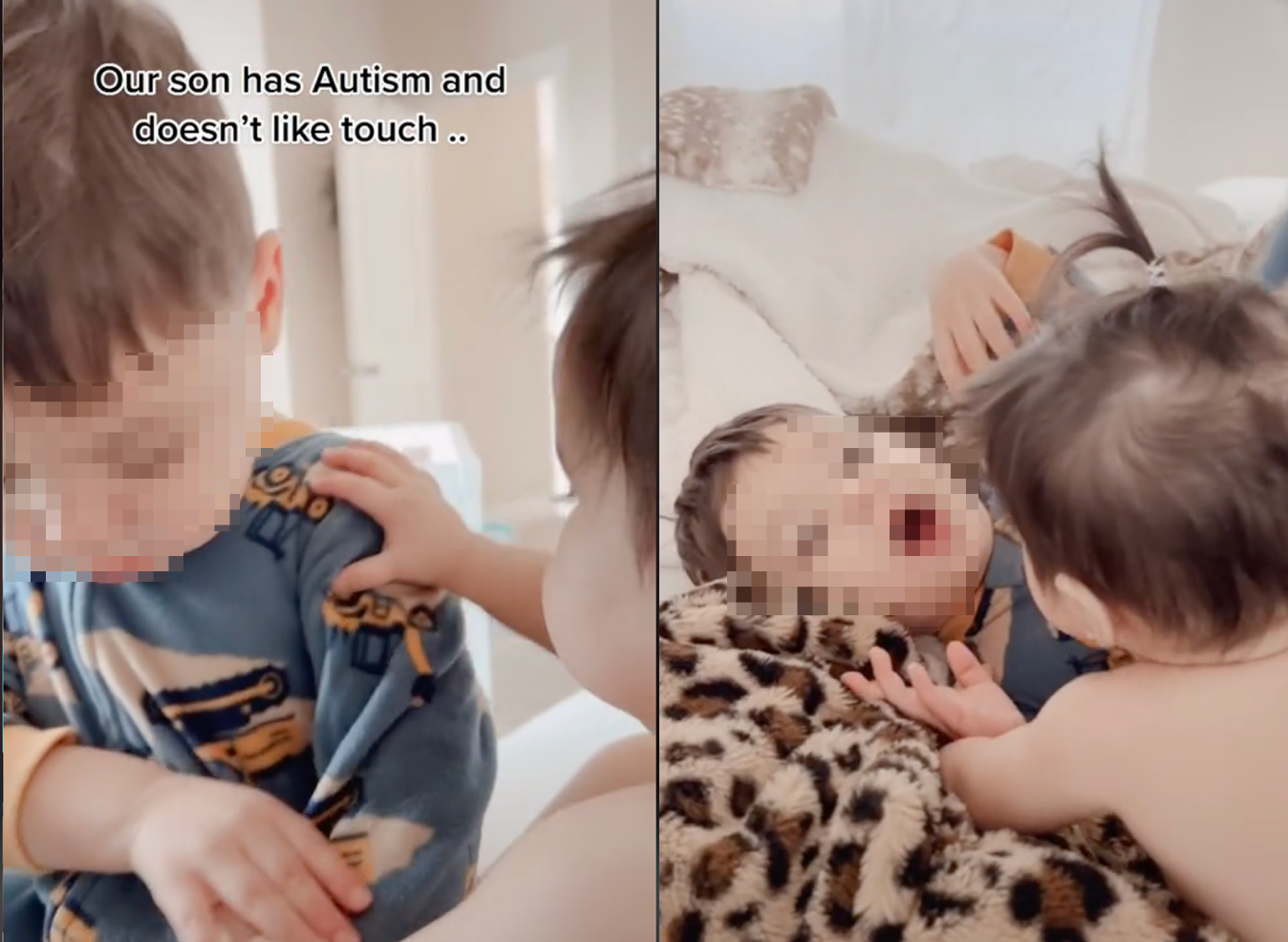 Do autistic babies like to be touched?