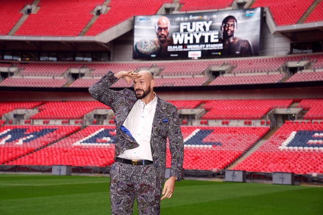 Tyson Fury was at Wembley on Tuesday (John Walton/PA)