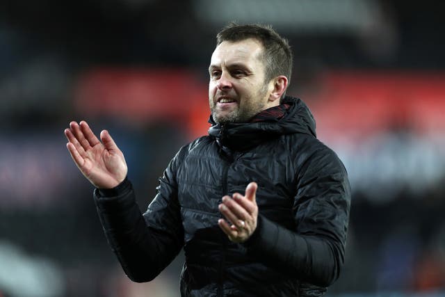 Nathan Jones thinks all the pressure is on Chelsea ahead of Wednesday’s FA Cup tie (Bradley Collyer/PA)