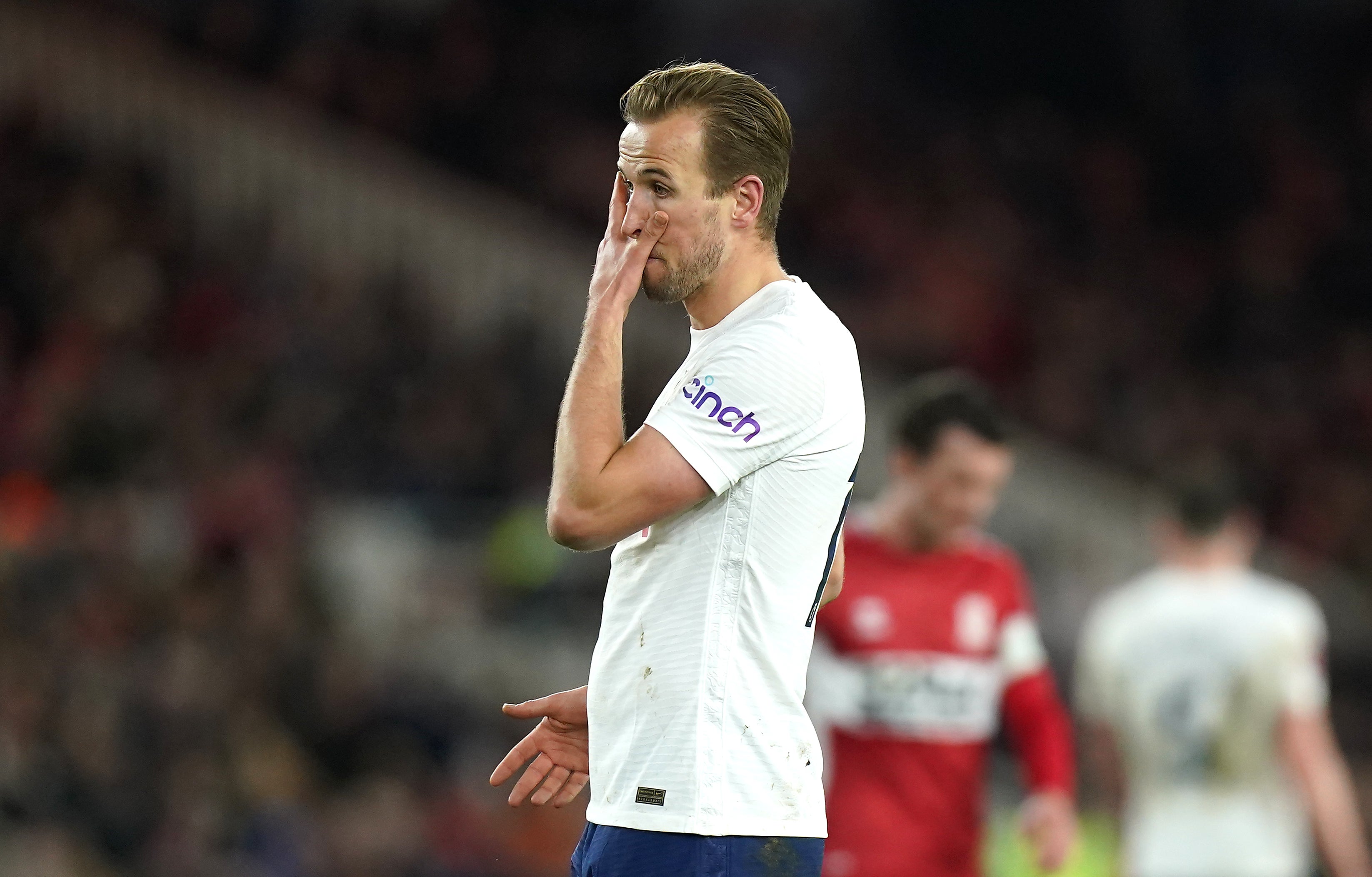 It was a miserable night for Harry Kane and Tottenham on Teesside (Mike Egerton/PA)