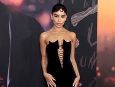 Zoë Kravitz wears Catwoman-inspired dress at The Batman premiere: ‘I’m in love’