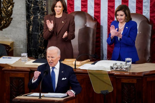 <p>President Joe Biden delivers his State of the Union address to a joint session of Congress</p>